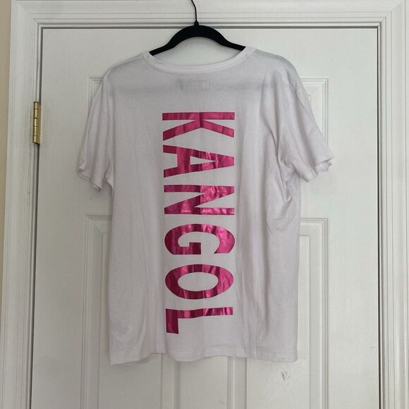 Kangol White T-Shirt With Pink Logo Unisex Size XL NWT - Picture 5 of 7